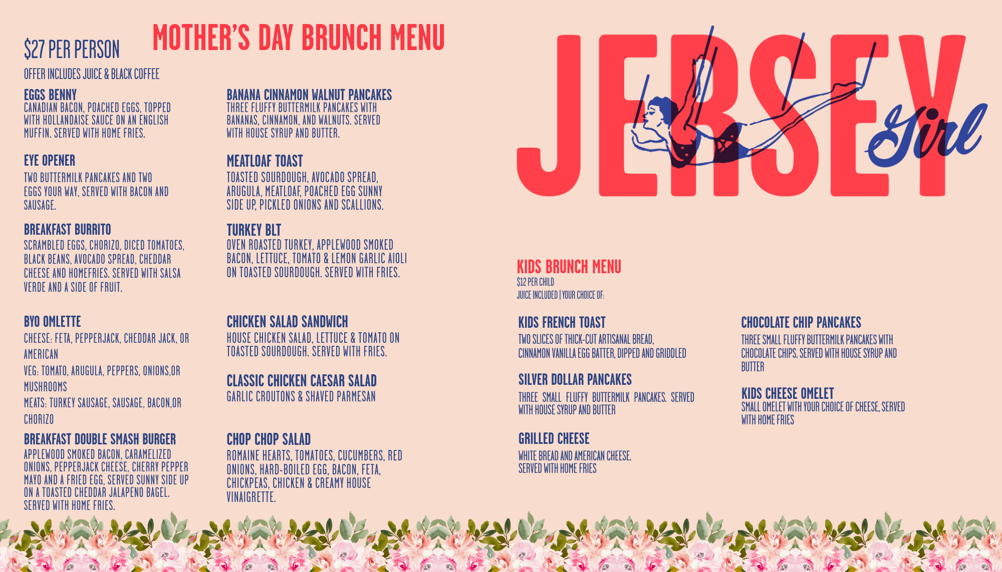 Mother's Day Brunch Menu