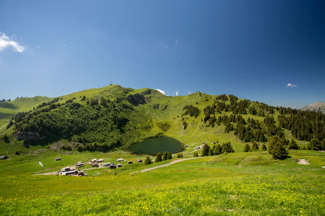 CTA Hike View of Lac de Bretaye and Grand Chamossaire