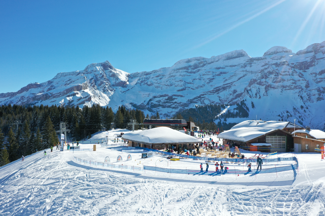 CTA Ski the Arrival Area in Les Mazots, Les Diablerets