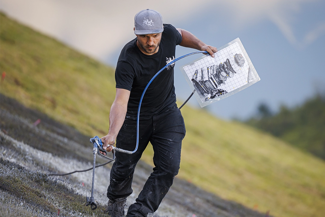 CTA Saype 2022 Portrait Peinture
