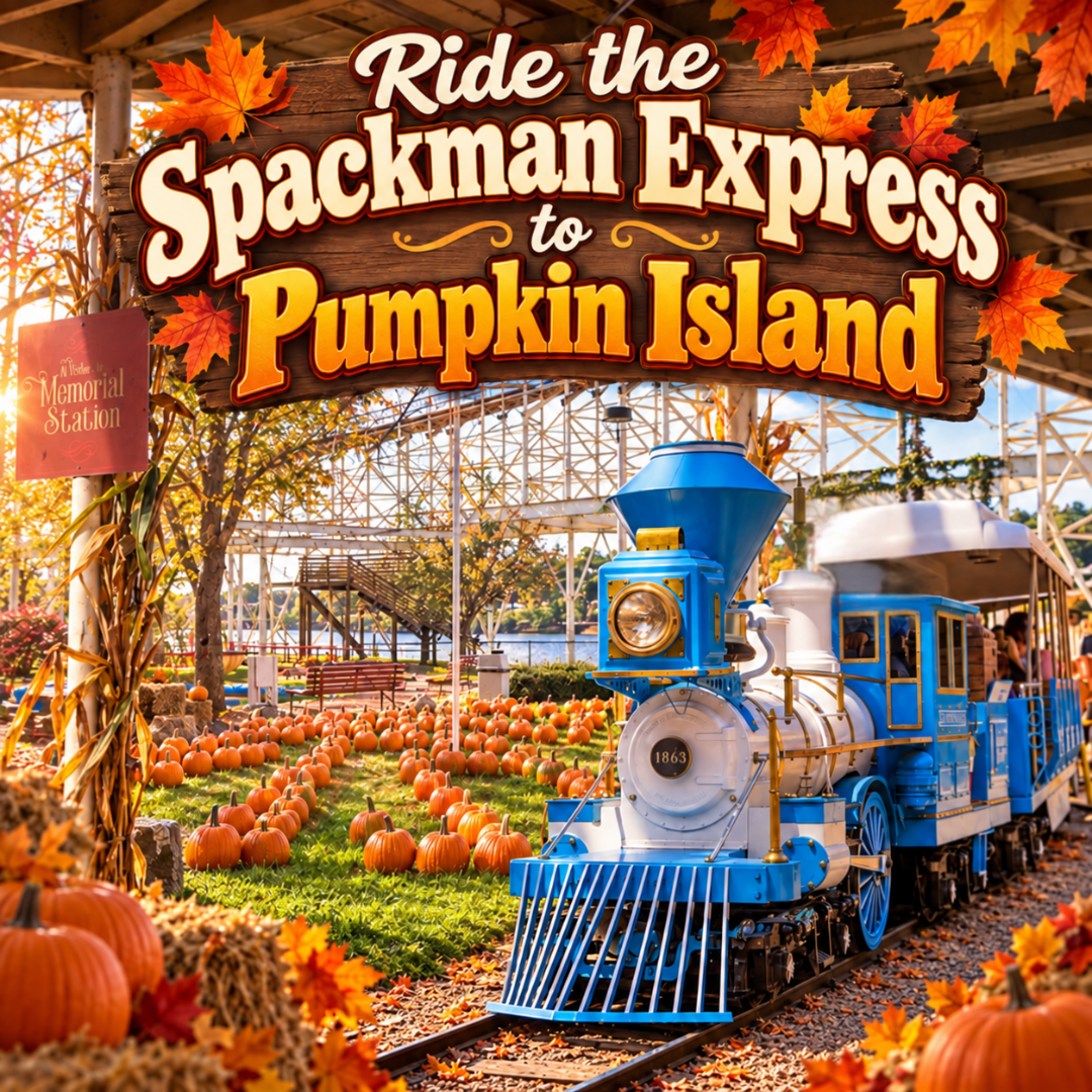 Ride the Spackman Express to Pumpkin Island