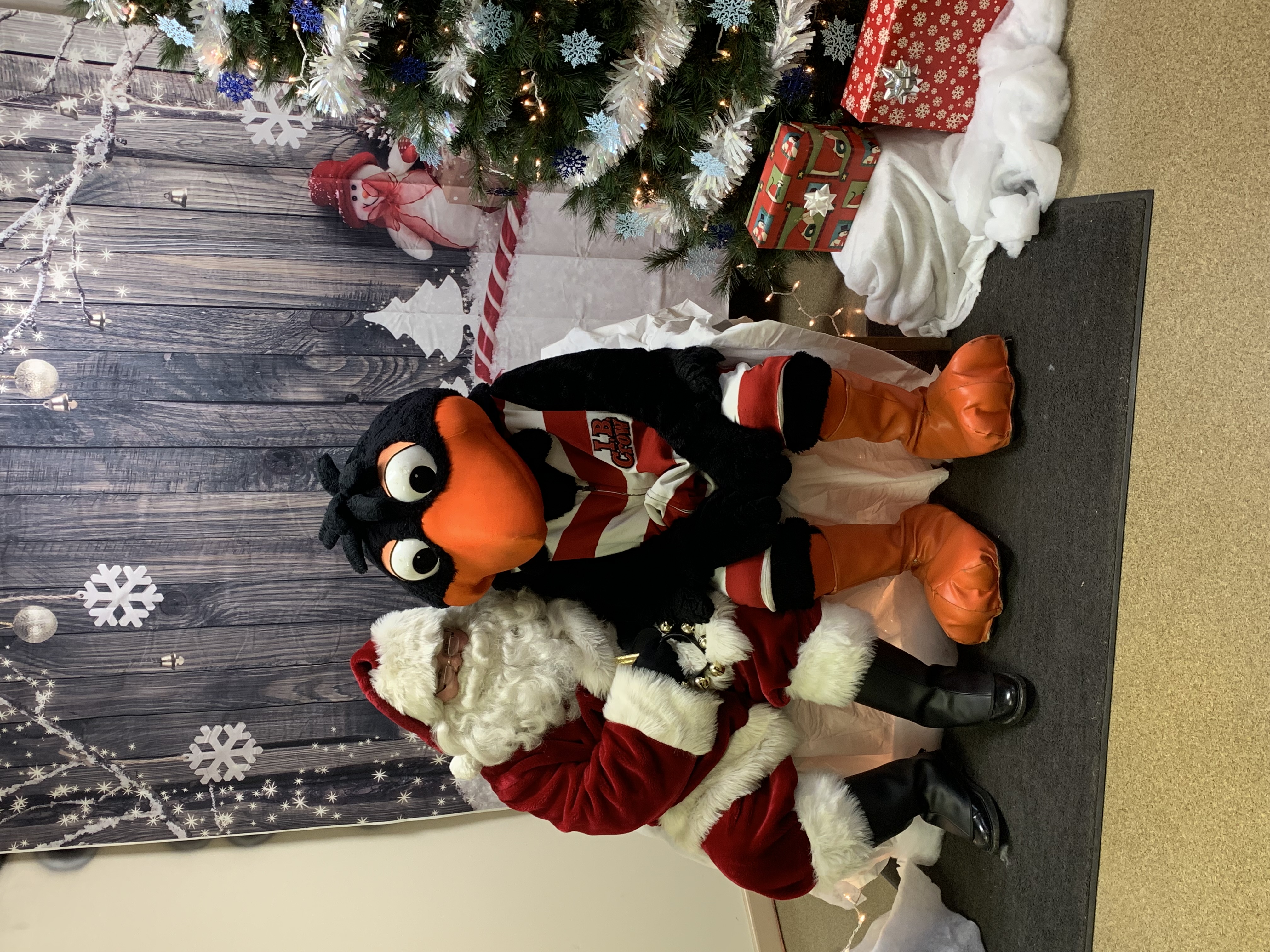 Santa and IB Crow at Indiana Beach
