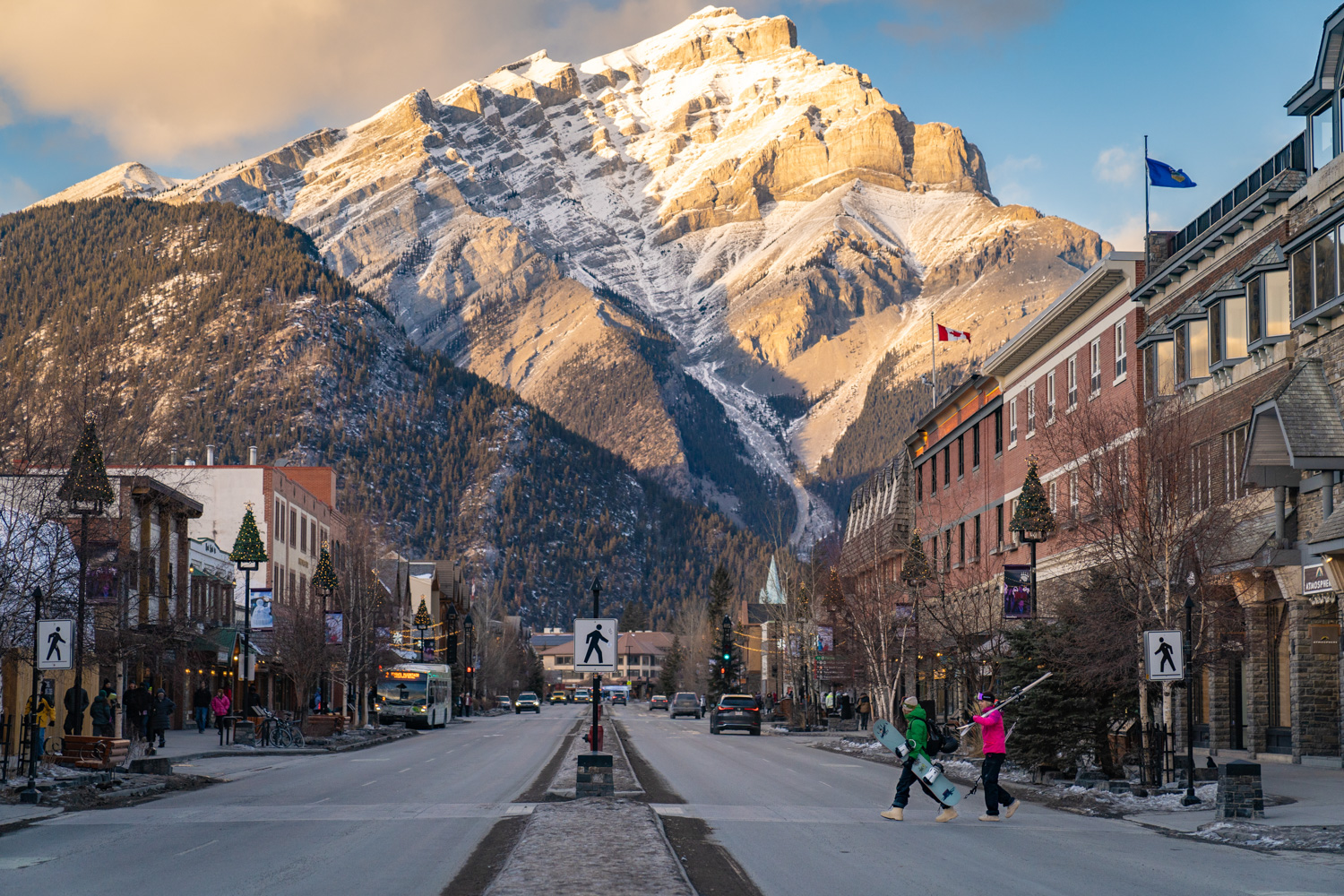 Downtown Banff Ave in winter | Jill Tester