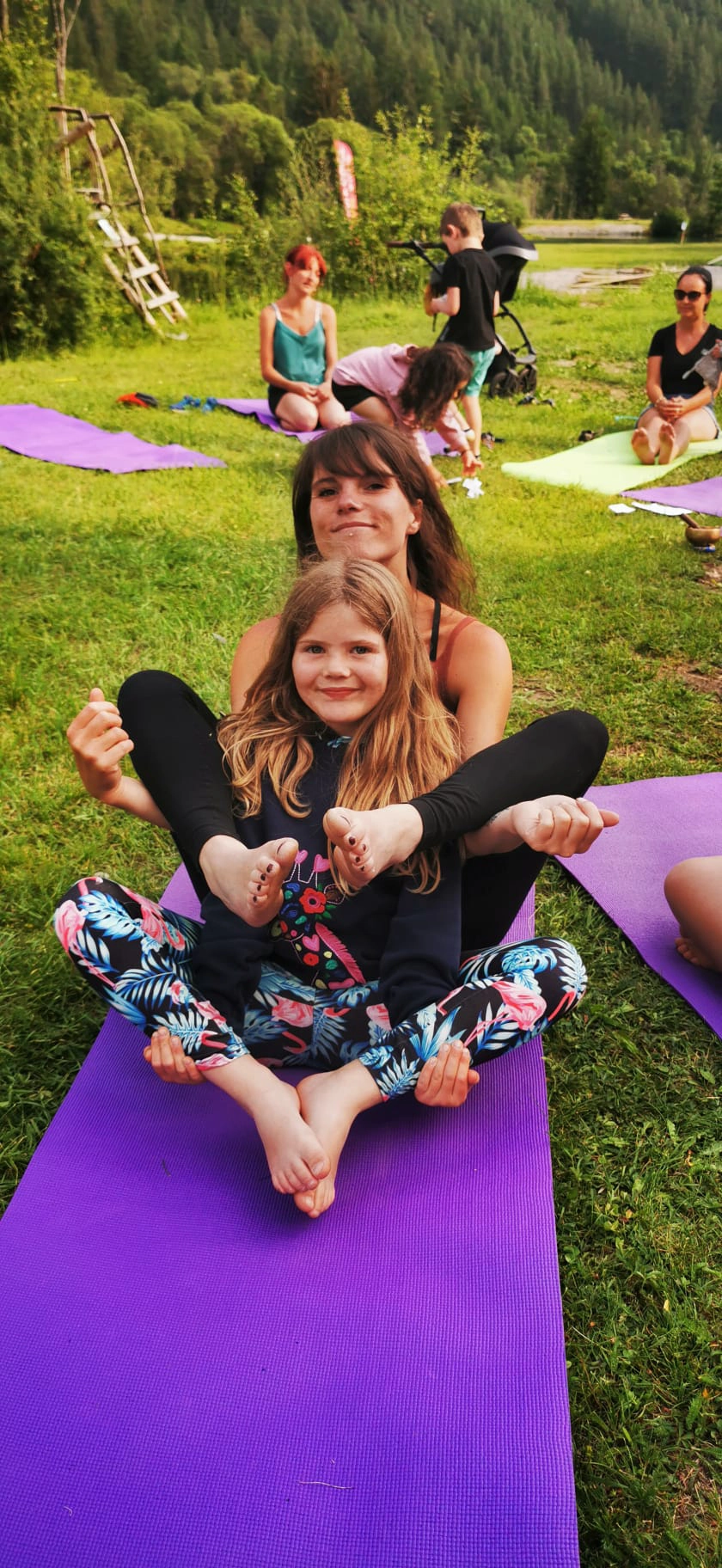 Yoga en famille en altitude