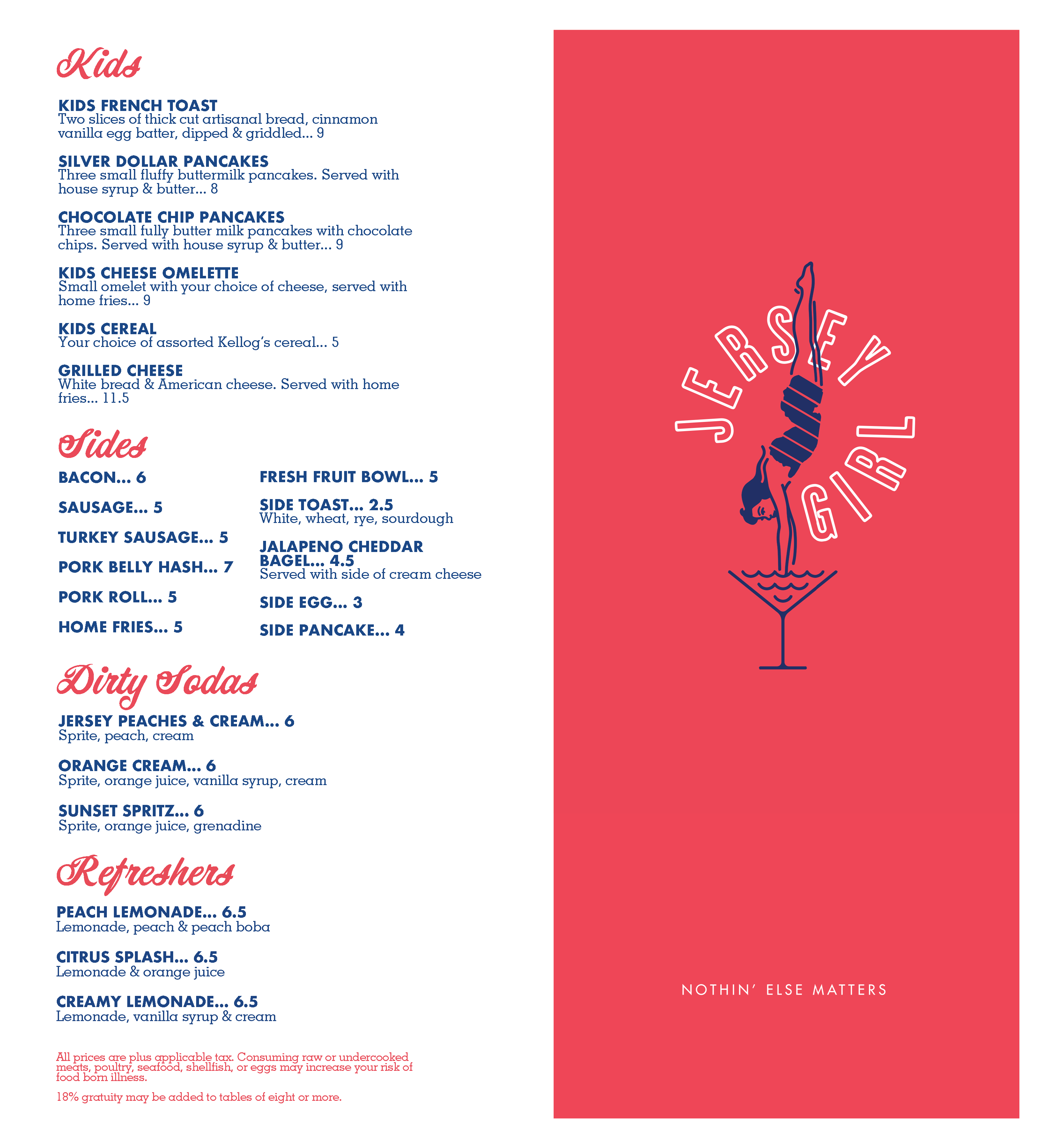 Full Brunch Menu 2026 Page 1