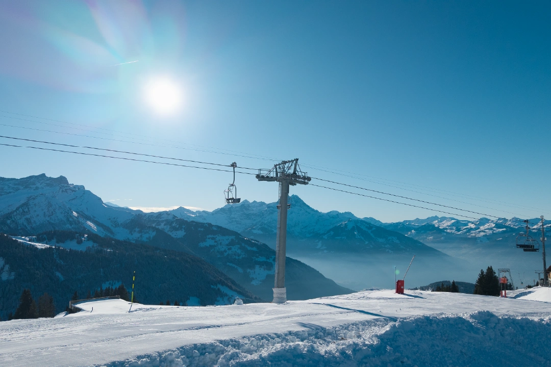 CTA Ski the Sodoleuvre Chairlift on a Sunny Winter Day